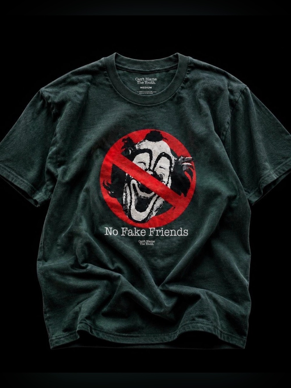 Can't Blame The Youth "No Fake Friends" Graphic Tee - Size M - NWOT